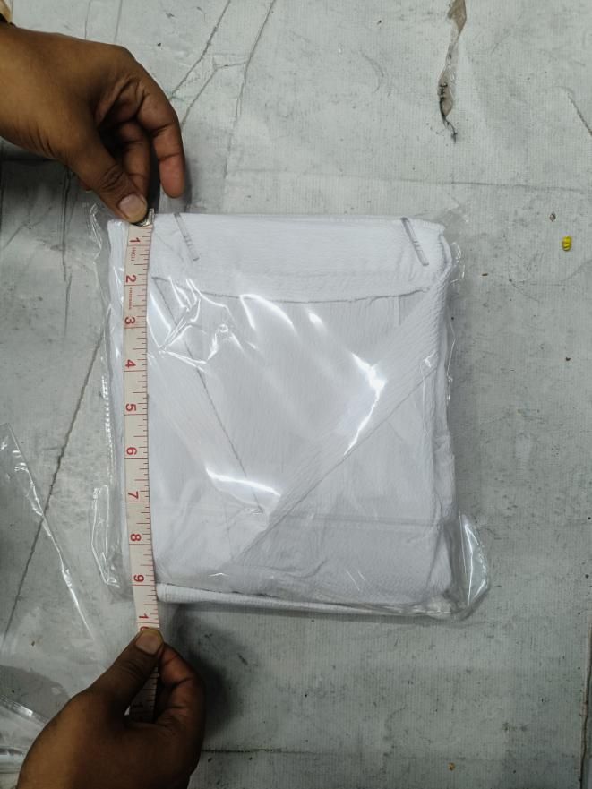 Men's Crinkled Co-Ord Set White