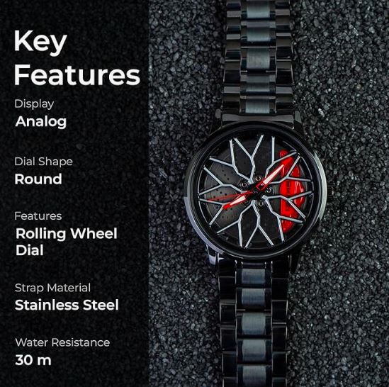 Stereoscopic Car Wheel Watch